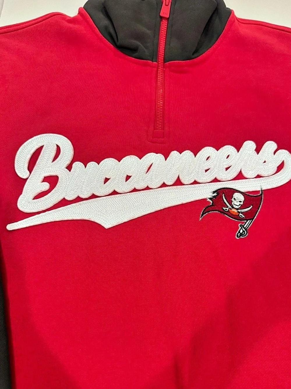 Women’s Tommy Hilfiger Tampa Bay Buccaneers Aiden Quarter-Zip Sweatshirt Red & B
